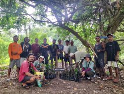Rayakan Hari Kasih Sayang, Pemuda Bolelang Tanam Mangrove dan Pohon di Kali Yafo, Alor