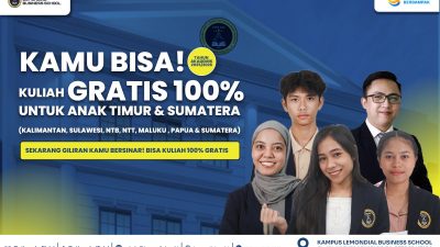 Lemondial Business School Buka Program Beasiswa 100% & Berasrama Khusus untuk Anak-Anak Indonesia Timur & Sumatera