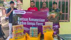 Dentos HPRP Salurkan Bantuan Sembako Untuk Korban Gempa Flores
